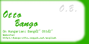 otto bango business card